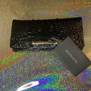 Brahmin black leather wallet